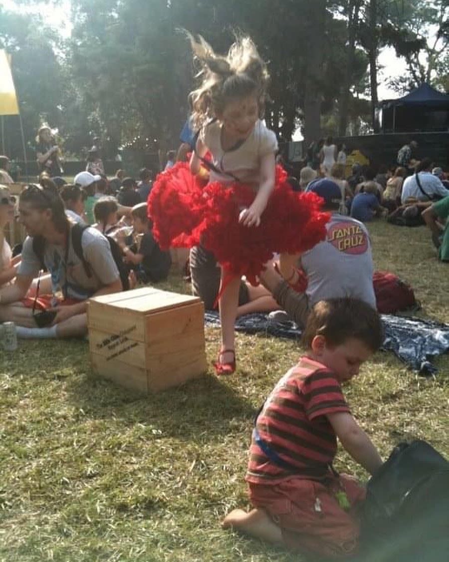 Vic's children Bianca and Marco at WOMADelaide in a photo taken 13 years ago.