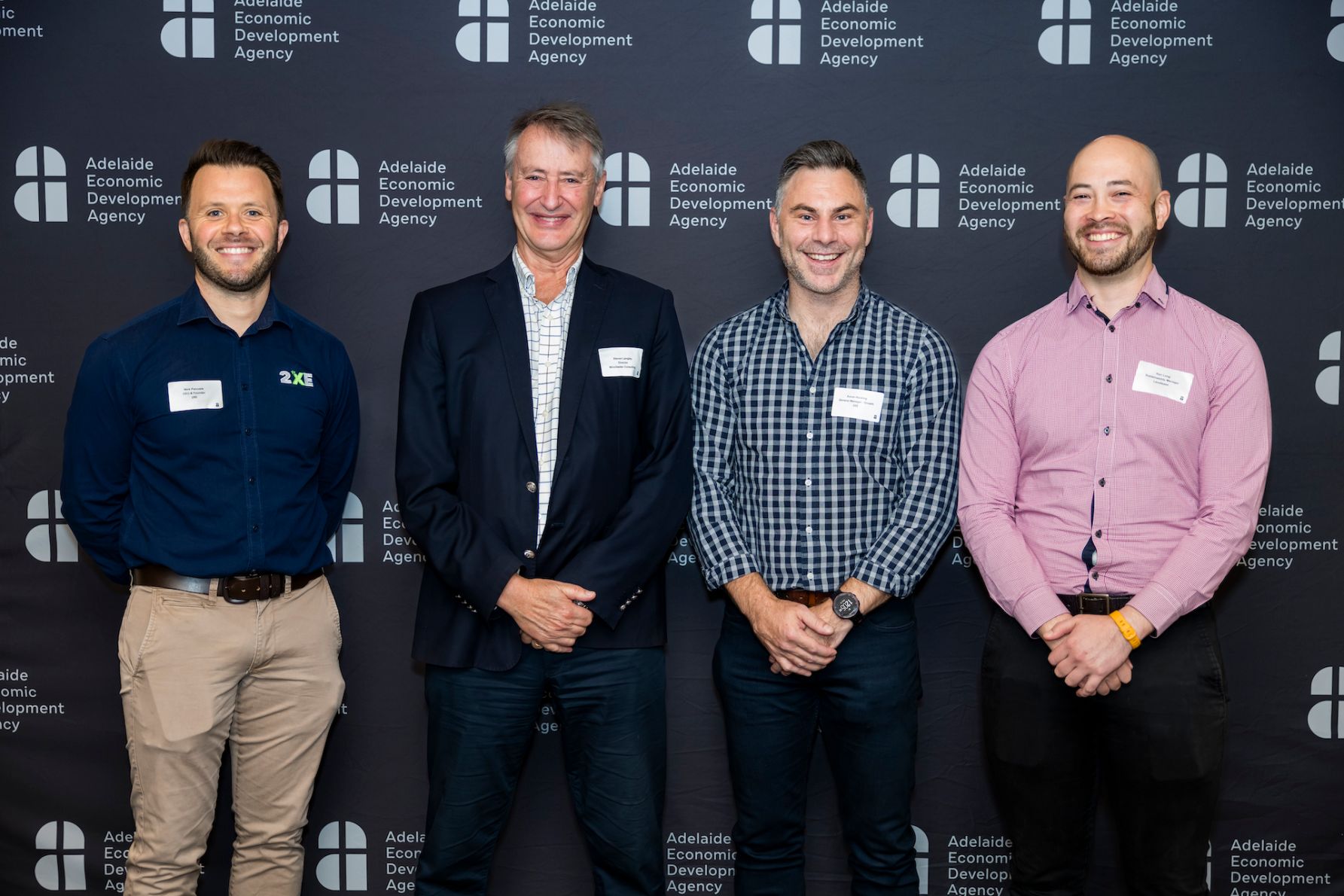 Nick Palousis, Steven Langley and Aaron Hocking and Ken Long
