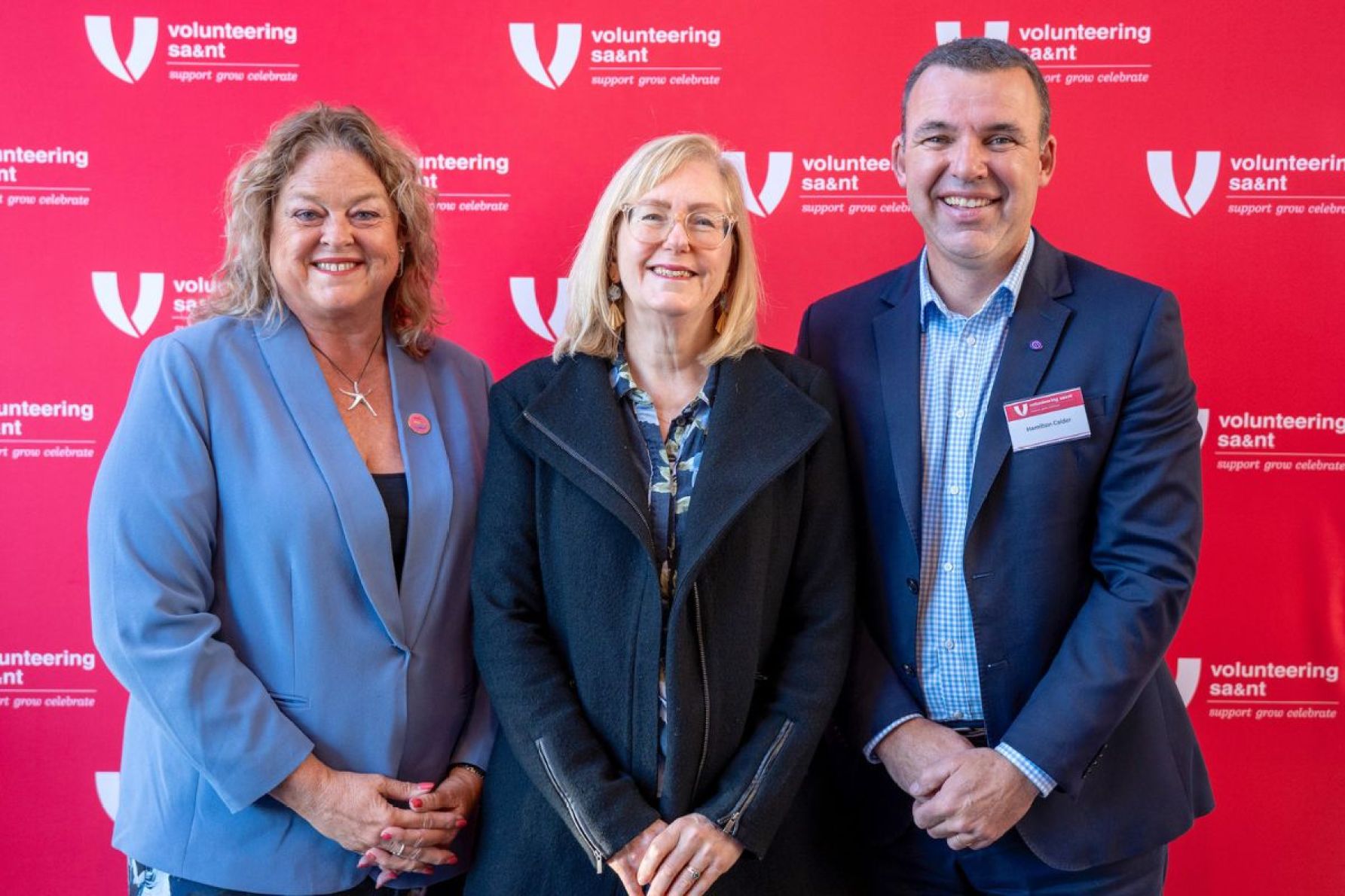 Human Services Minister Nat Cook, Ruth Ambler and Hamilton Calder