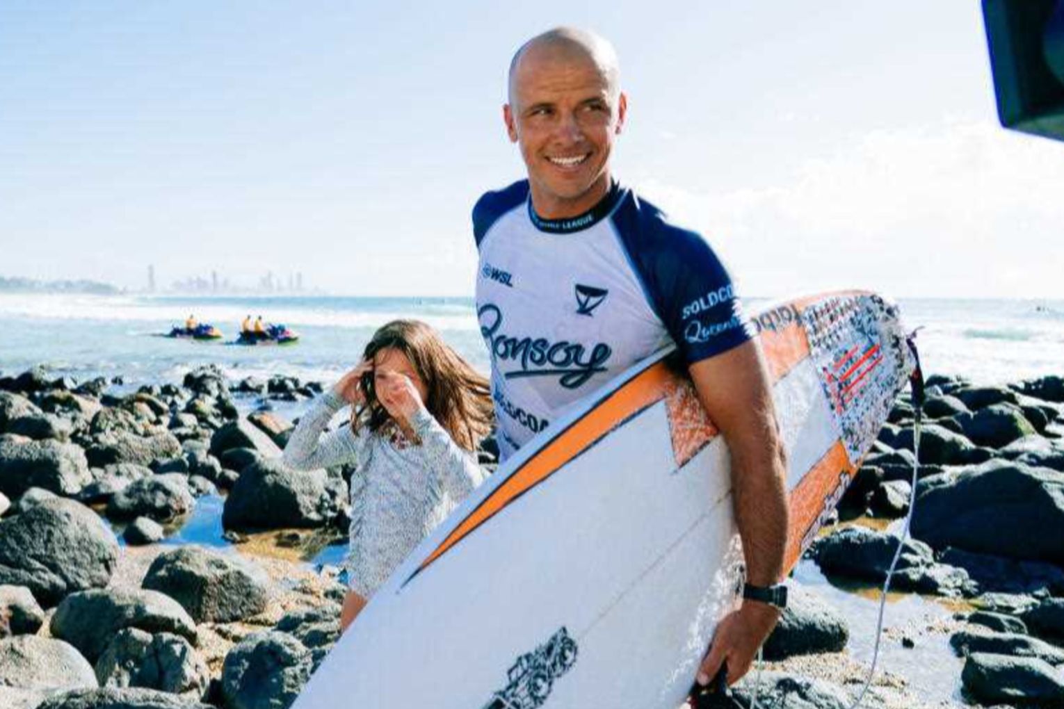 It's all smiles for Australia's comeback kid Julian Wilson at Burleigh Heads. Photo: World Surf League
