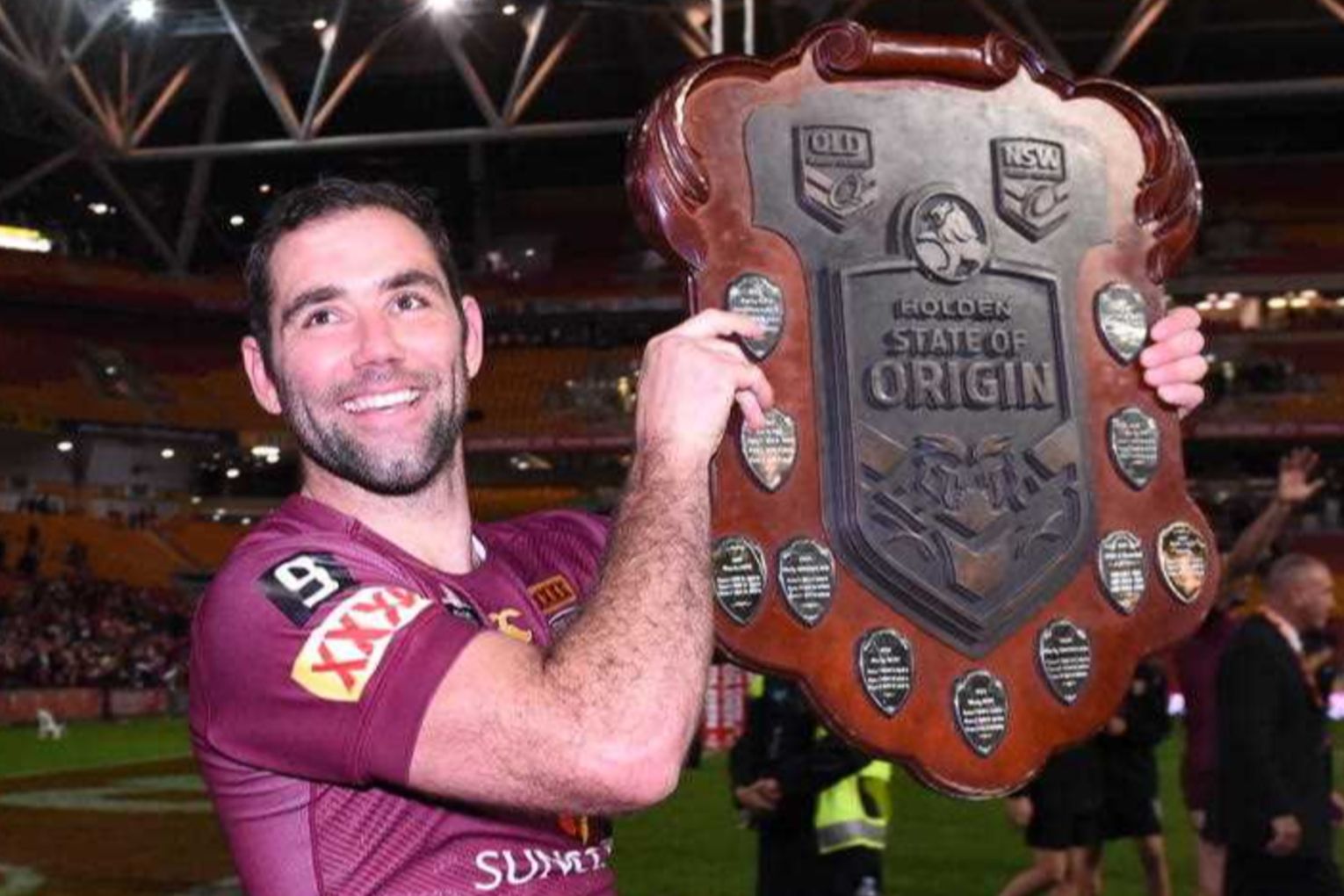 Cameron Smith lifted the State of Origin shield six times for Queensland in a stellar career. Photo: Dave Hunt/AAP