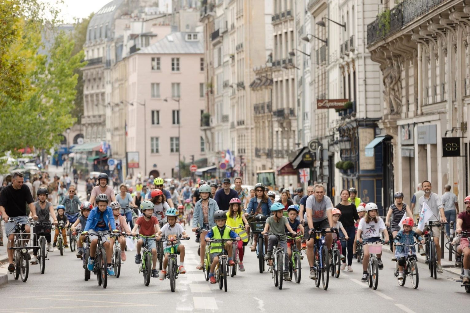 Car free day in Paris.