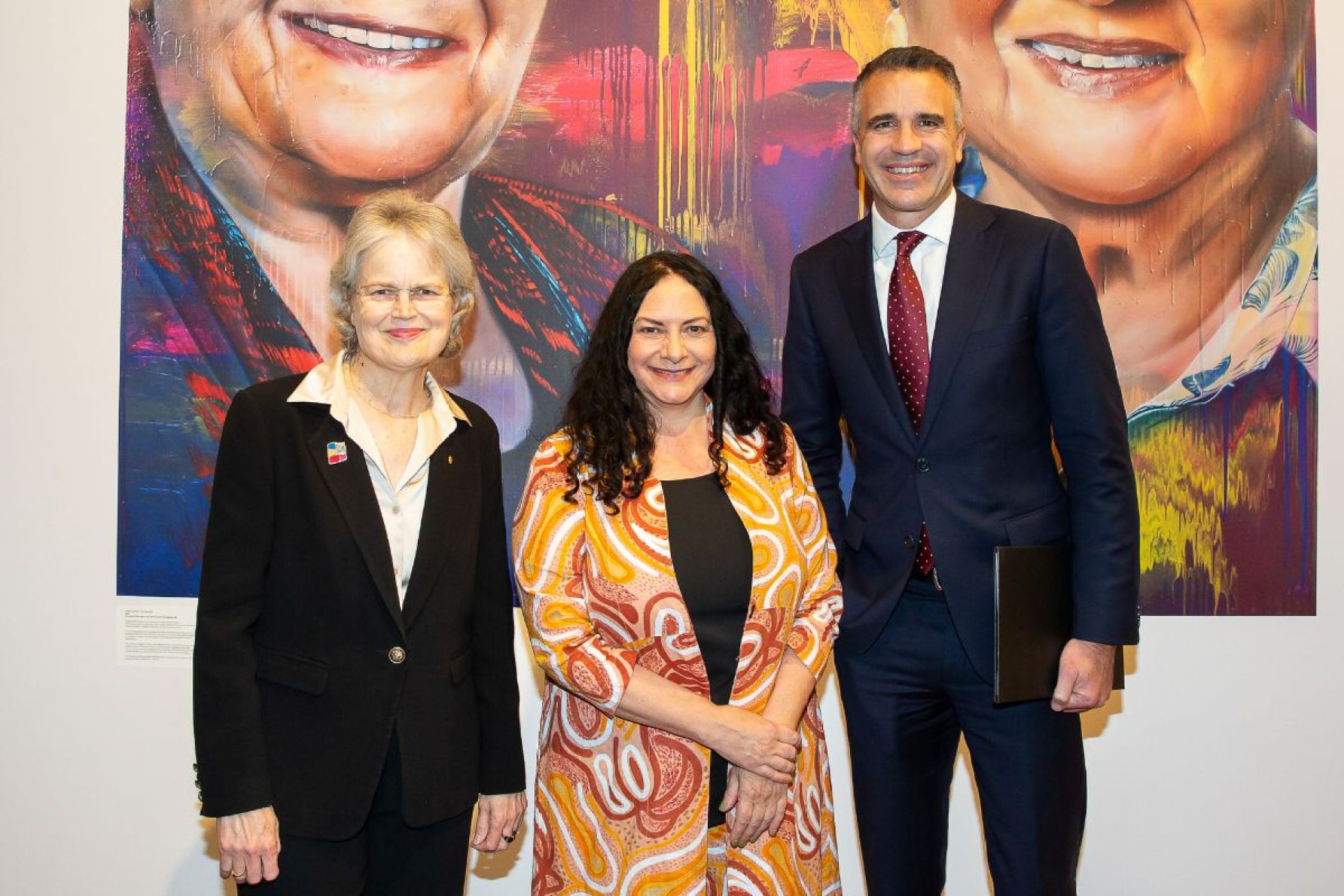 Governor Frances Adamson, Deb Edwards and Peter Malinauskas